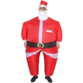 Inflatable Santa Claus costume set with hat and white beard for Christmas party fun - Santa Claus Children / One Size