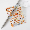 5D thin Halloween nail stickers set with orange pumpkin, spider and ghost motifs - Trick or Treat Halloween (TS-194)