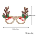 Goldglitzernde Rentier-Weihnachtsbrille mit Stechpalmenblättern und 17 cm Breite - Goldener Rahmen Roségoldenes Geweih
