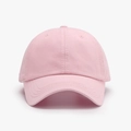 Classic soft cotton pink baseball cap with adjustable strap and breathable fabric - Adjustable / Pink