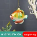 Tropical fish glass ornament with colorful glitter finish for Christmas tree decor - Model 13-Colorful Glitter Tropical Fish