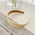 Chic vintage yellow and white gingham checkered fabric headband for women - Yellow Plaid