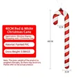 Red and white 40cm Christmas candy cane hanging decoration made of painted PVC material - 40CM Red & White Electroplated Glitter Candy Cane