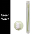 Manual Nano toothbrush with soft wave bristles in green color and portable storage tube - Wave Style Tube / Green