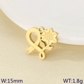 18K gold plated heart sunflower pendant in stainless steel, 15mm width and 1.8g weight - Sunflower Heart Style (KLJ9637-ZLA)