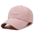 Atmungsaktive rosa Baseballkappe mit FARD-Stickerei und lasergeschnittenen Löchern - Verstellbar / Rosa