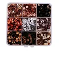 Set paillettes a scaglie di pesce in 9 colori, 5g per scomparto per cucito DIY - 5mm (5g Per Scomparto) / Scatola 18
