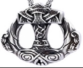 Vintage silver Viking Mjölnir pendant with intricate Celtic knot patterns for men - Celtic Knot Mjolnir Pendant (A0817)