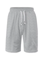 Macro detail of grey waffle knit fabric texture and white drawstring on men's shorts - Marl Grey