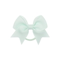 Solid mint green grosgrain ribbon bow hair tie with elastic band for girls - Mint Green (19)