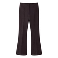 High waist dark blue flare trousers with decorative center seam and sleek slim fit cut - XS / Pants