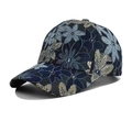 Berretto da baseball in pizzo blu scuro con ricamo floreale e mesh traspirante - Stile pizzo semplice / Blu navy
