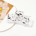 Transparent rectangular Halloween hair claw clip with bat and ghost prints - Halloween Evil Spirit