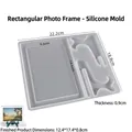 Stampo in silicone rettangolare a onde per cornici in resina con supporto integrato - Cornice Rettangolare