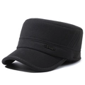 Gorra de invierno para hombre en lana negra con orejeras y detalle metálico de SPORT - Ajustable / Gris