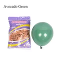 Avocado green 10-inch 2.2g matte latex balloon set for wedding and birthday parties - Bean Green