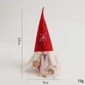 Standing Christmas ski gnome with red snowflake hat and white braids, 17cm high - Scavenger Style 8