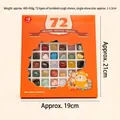 72-piece natural crystal polished stones gift set in an orange box weighing 450g - Mixed Crystal Raw and Tumbled Stone Box