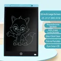 Blue 10-inch LCD writing tablet for kids featuring a slim design and fox drawing - 【Monochrome】10 Inch Ocean Blue