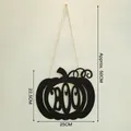 Μαύρη ταμπέλα πόρτας Boo κολοκύθα με σχοινί για διακόσμηση τοίχου Halloween - Διακόσμηση Τοίχου Κολοκύθα
