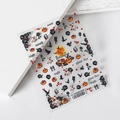 Adesivi per unghie 5D Halloween con zucche, rose e corvi sul foglio TS-195 - TS-195 Halloween Sanguinoso