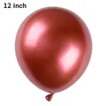 12-inch metallic burgundy latex balloon for birthday party and wedding decor - Metallic Red