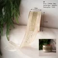 Ruban pailleté champagne doré 11x6cm pour décoration de emballage cadeau de Noël - Ruban en Filet Champagne 6.3cm*10 Yards