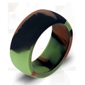 8,7mm breiter Silikonring mit grünem Camouflage-Muster für Herren-Outdoor-Sportarten - US 7 / Camo Grün