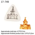 Castle shape silicone mold for chocolate and cake decoration with size 4.7x5x1.7cm - 3# Triangle Castle / Gray