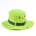 Foldable outdoor sun hat in fluorescent yellow with wide brim and mesh side vents - Fluorescent Green