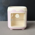Cute pink pig-shaped desk organizer with transparent door and spacious compartments - No Gifts / Pink