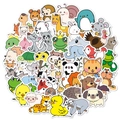 Close-up of various cute waterproof cartoon animal stickers with high-quality die-cut edges - Forest Baby (TT029) / 50 Sheets