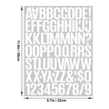 1.5-inch white vinyl alphabet stickers featuring capital letters and numbers for DIY crafts - White