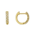 Asymmetrische vergoldete Messing-Ohrringe mit weißen Zirkonia im Micro-Pave-Stil - Kupfer Vergoldet 18K / Gold Asymmetrisch (CYE0602)