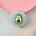 Mini round mint green measuring tape featuring a cute avocado design for body measurements - Avocado