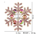 Exquisite snowflake brooch with white pearl, colorful crystals and pink rhinestones - xz4535 Pearl Snowflake