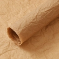 Brown handmade stone texture paper roll with elegant double layer crinkle patterns - 53x53cm (5 Sheets/Pack) / Flaxen