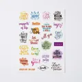 Pegatinas coloridas de frases motivadoras para diarios con letras vibrantes hechas a mano - Frases inspiradoras coloridas Estilo B (G011-B)