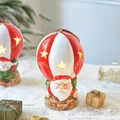 Décoration de Noël en montgolfière avec Père Noël et étoiles lumineuses - Montgolfière Père Noël