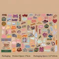 100-piece set of vintage PET floral stickers with gold foil for scrapbooking decoration - Retro Special