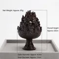 Mini brûleur d'encens Boshan en bronze antique avec relief de montagne et design creux - Mini Encensoir Boshan