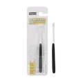 Sloppup black and white pet toothbrush with soft bristles and non-slip handle for dogs - Black