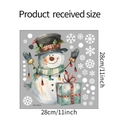 Christmas snowman wall sticker dimensions 28x28cm with gift box and snowflake patterns - 28*28cm/UV Static Snowman Style