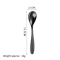 Cucchiaino da caffè in acciaio inox nero 11,7 cm con dimensioni e finitura lucida - Nero