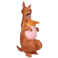 Funny inflatable kangaroo costume with a pink pouch for Halloween and party events - Kangaroo / One Size