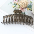 Large vintage matte grey hair claw clip for women's elegant updo hair accessories - Jelly Tea Grey