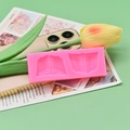 Pink silicone mold featuring two open book cavities for chocolate and fondant crafting - Book Design (2)