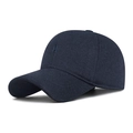 Dunkelblaue Winter-Baseballkappe für ältere Männer mit dickem Stoff und Ohrenschutz - Verstellbar / Marineblau