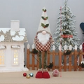 Standing Christmas gonk in red green plaid with height 90cm holiday decor - 90cm Large Retractable Faceless Gnome Male (T1220659A)