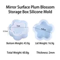 Molde de silicona para caja de almacenamiento hexagonal con tapa para resina artesanal - Molde de Caja de Almacenamiento de Flor de Ciruelo